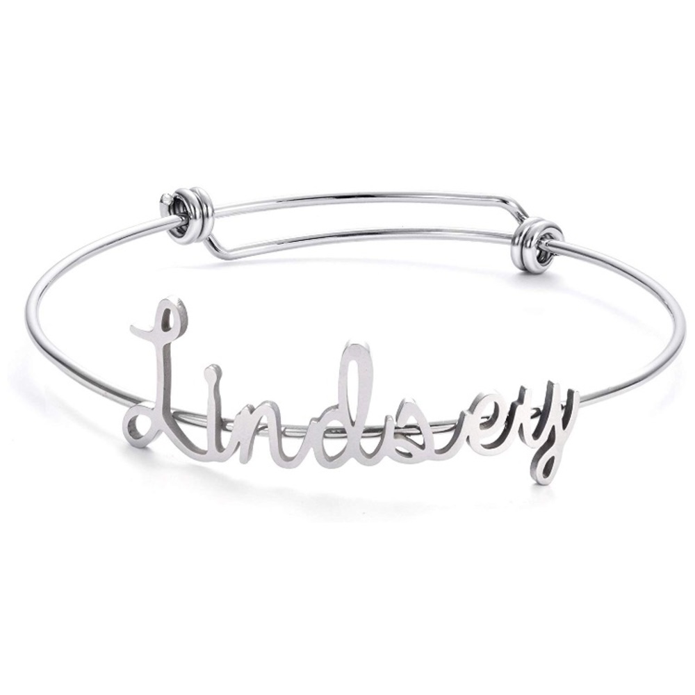 ✨LINDSEY SILVER ADJUSTABLE NAME BRACELET  *NWT*